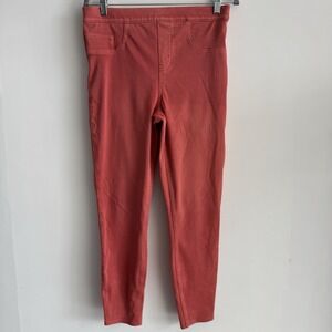 Spanx Women's Jeanish Ankle Legging‎ Jeans Size Medium Coral Stretch Pull On L